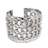 Rea - Cuff Chain Silver Bracelet