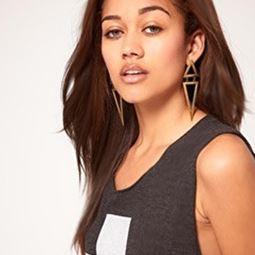 Örhängen - Geometric Triangle Earring Gold