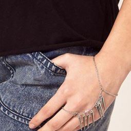 Armband - Chain Spike Ring and Bracelet