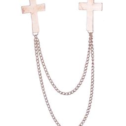 Halsband - Cross Gold Collar Tips Chain