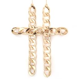 Örhängen - Chain Steel Cross Earring Gold