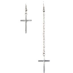 Örhängen - Cross Chain Earring Silver