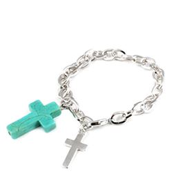 Armband - Cross Withit Turquoise Silver