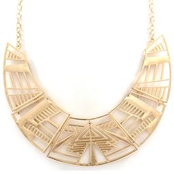 Halsband - Geometric Golden Collar Necklace
