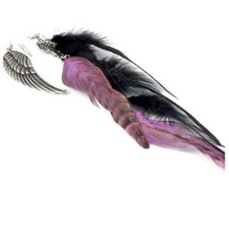 Örhängen - Feather Black & Lilac Wing