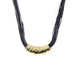 Halsband - Dot gold Black Necklace