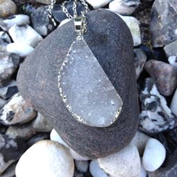 Halsband - Pendant Agate Cystal Necklace