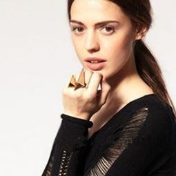 Ringar - Pyramids Two Gold Ring