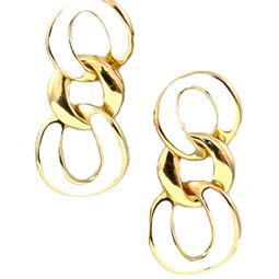 Örhängen - Gold White Chain Earring